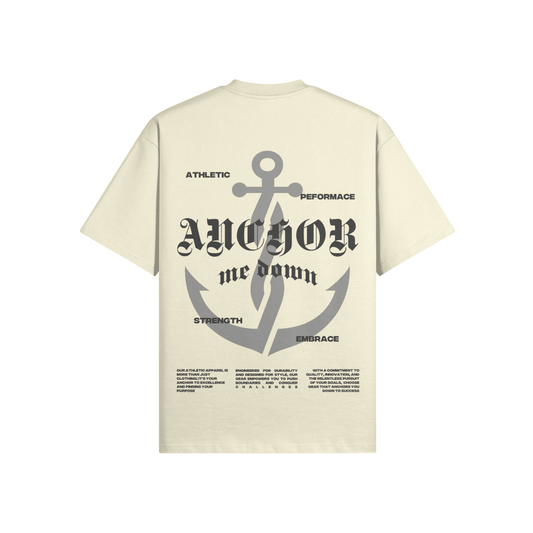 Anchor Me Down Gym Basics - Heavyweight Garment-Dyed Tee in Off White