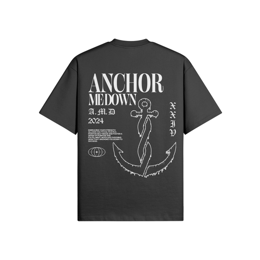 Anchor Me Down Ice Cold - Heavyweight Garment-Dyed Tee in Aqua Blue
