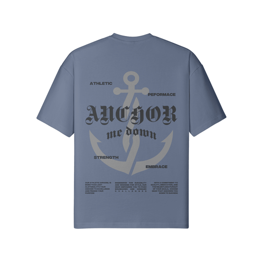 Anchor Me Down Modern Anchor - 425 GSM Heavyweight Garment-Dyed Tee in White