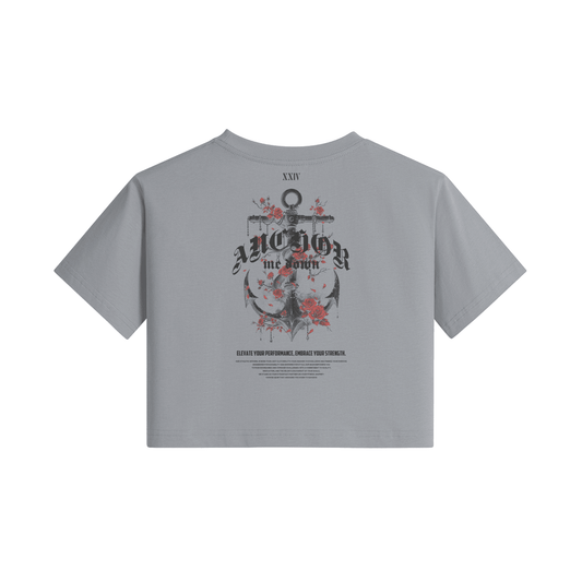 Anchor Me Down Roses - 425 GSM Heavyweight Garment-Dyed Tee in White