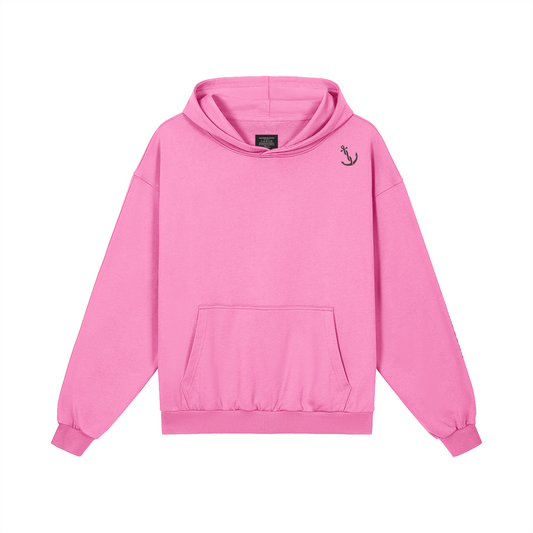 Anchor Me Down Mini Anchor Hoodie — Brights A - Heavyweight Garment-Dyed Hoodie in Pink