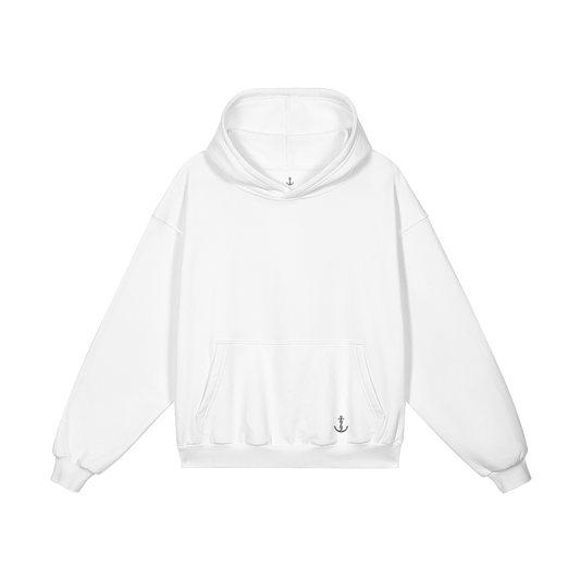 Anchor Me Down Bull Hoodie — Earth Tones - Heavyweight Garment-Dyed Hoodie in White