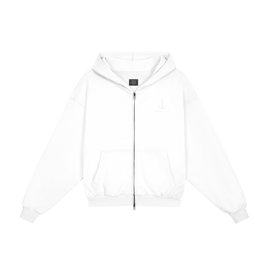 AMD Full Zip Heavyweight Apparel - Front View | Anchor Me Down Apparel