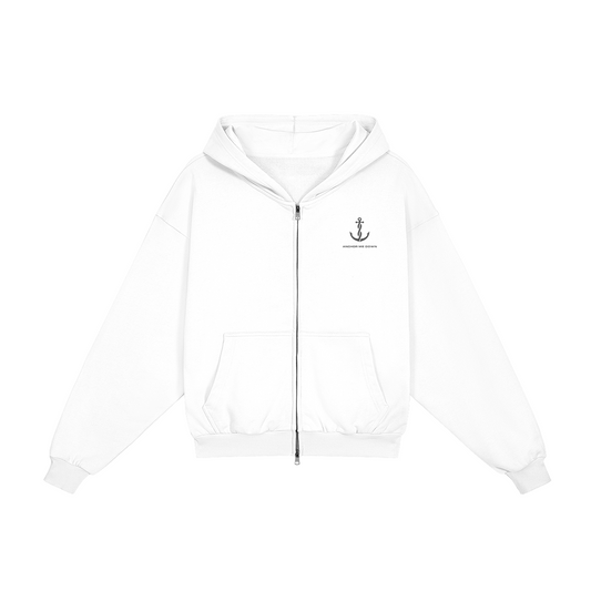 AMD Full Zip Heavyweight Apparel - Front View | Anchor Me Down Apparel