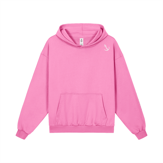 Anchor Me Down Mini Anchor Hoodie - Heavyweight Garment-Dyed Hoodie in Pink