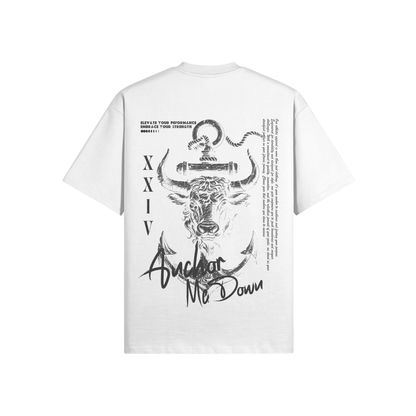 AMD Bull Stitch Heavyweight Heavyweight Tee - Off White - Product View | Anchor Me Down Apparel