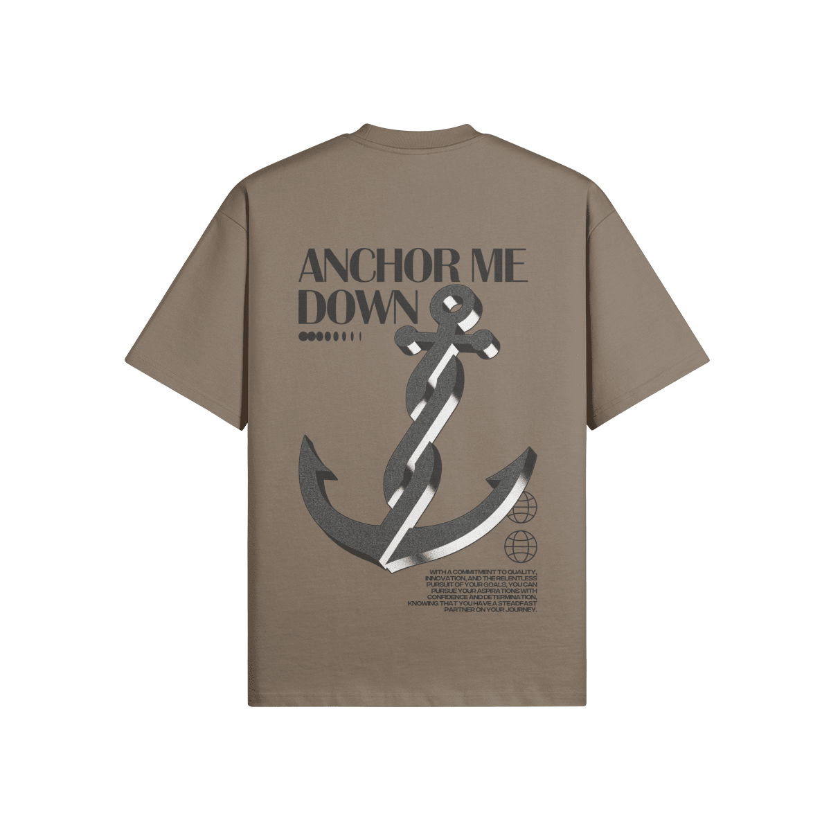 Anchor 3D Heavyweight T-Shirts - Brown - Product View | Anchor Me Down Apparel