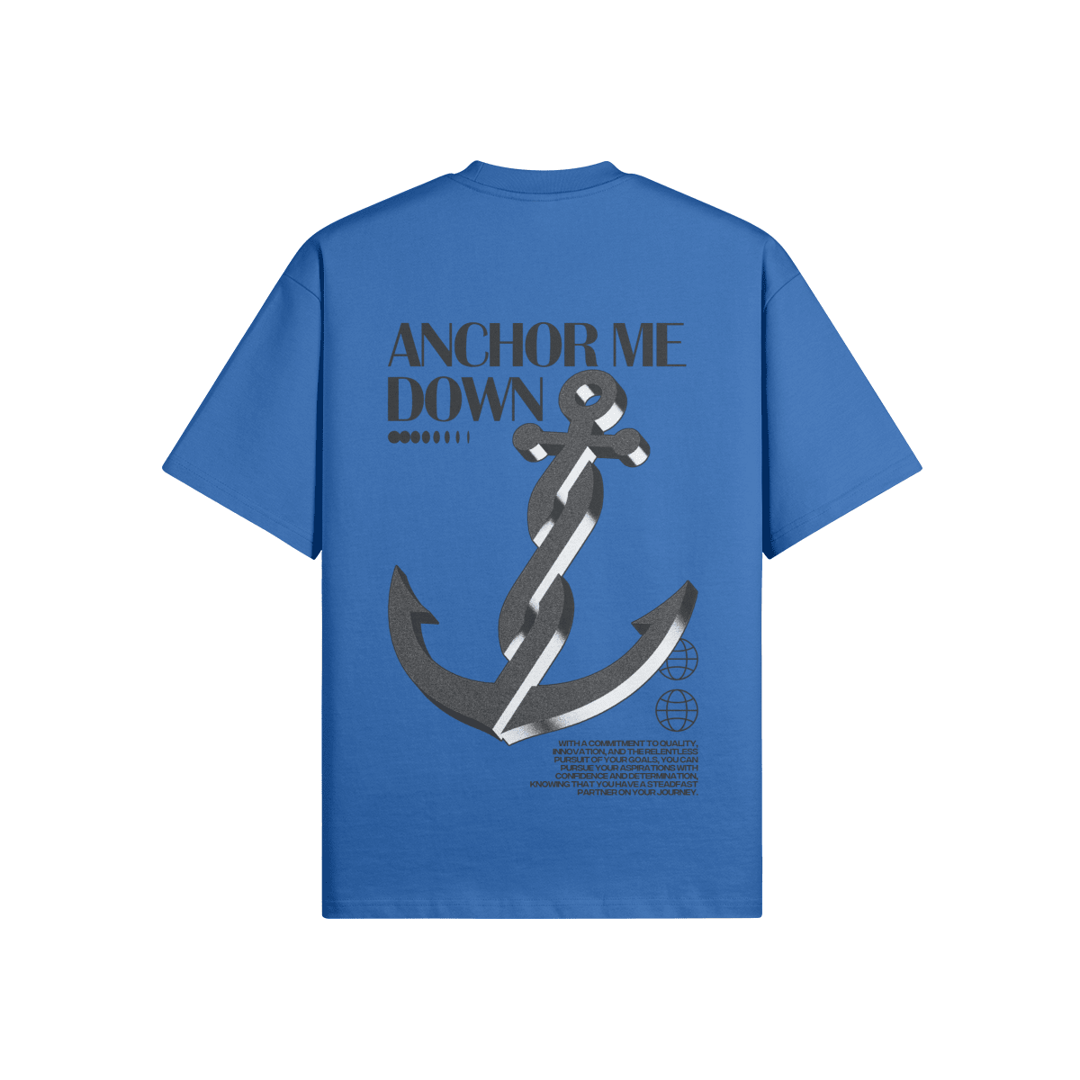 Anchor 3D in Blue - detail view | Anchor Me Down Apparel