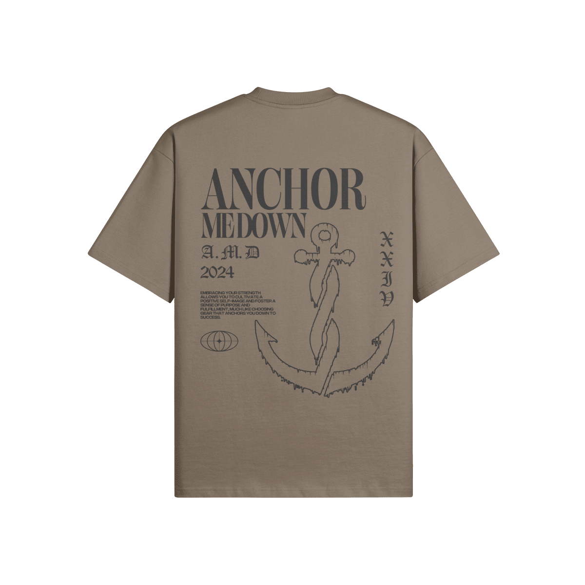 Anchor Cold Heavyweight T-Shirts - Brown - Product View | Anchor Me Down Apparel