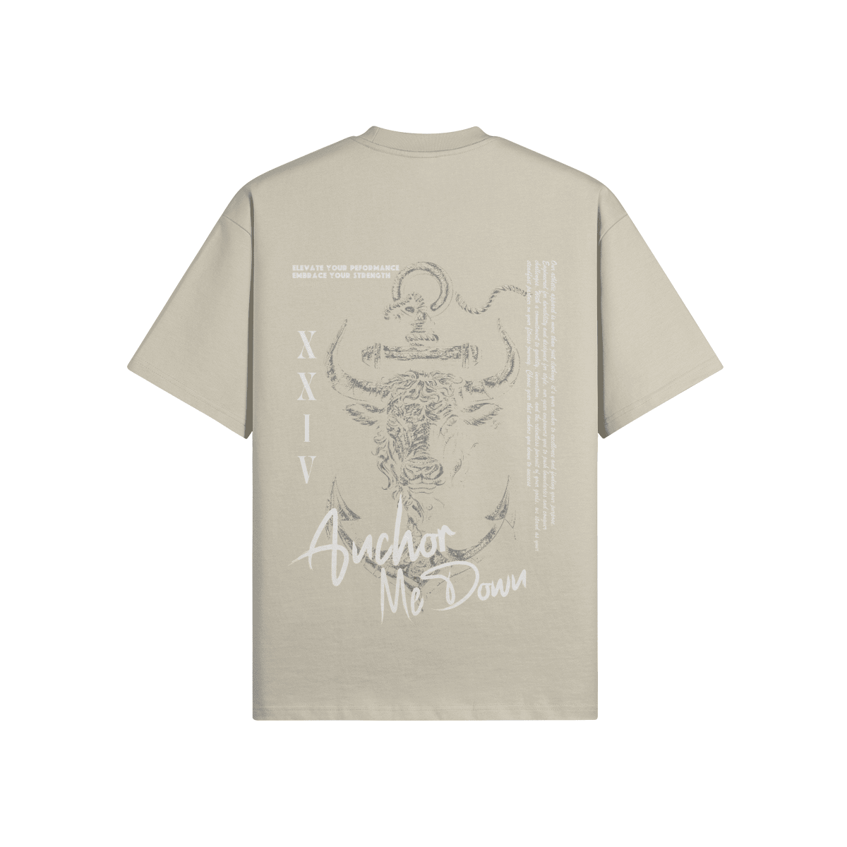 Anchor Me Down Bull in Gray - side view | Anchor Me Down Apparel