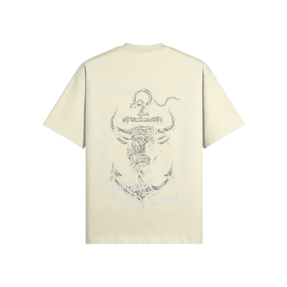 Anchor Me Down Bull in White Rock - detail view | Anchor Me Down Apparel