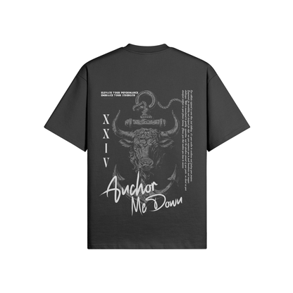 Anchor Me Down Bull in Black - front view | Anchor Me Down Apparel