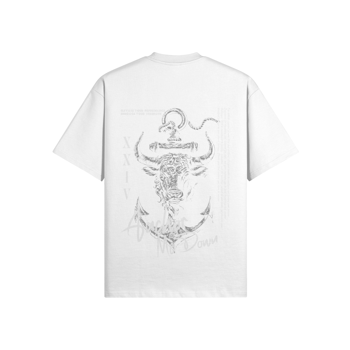 Anchor Me Down Bull in Off White - detail view | Anchor Me Down Apparel