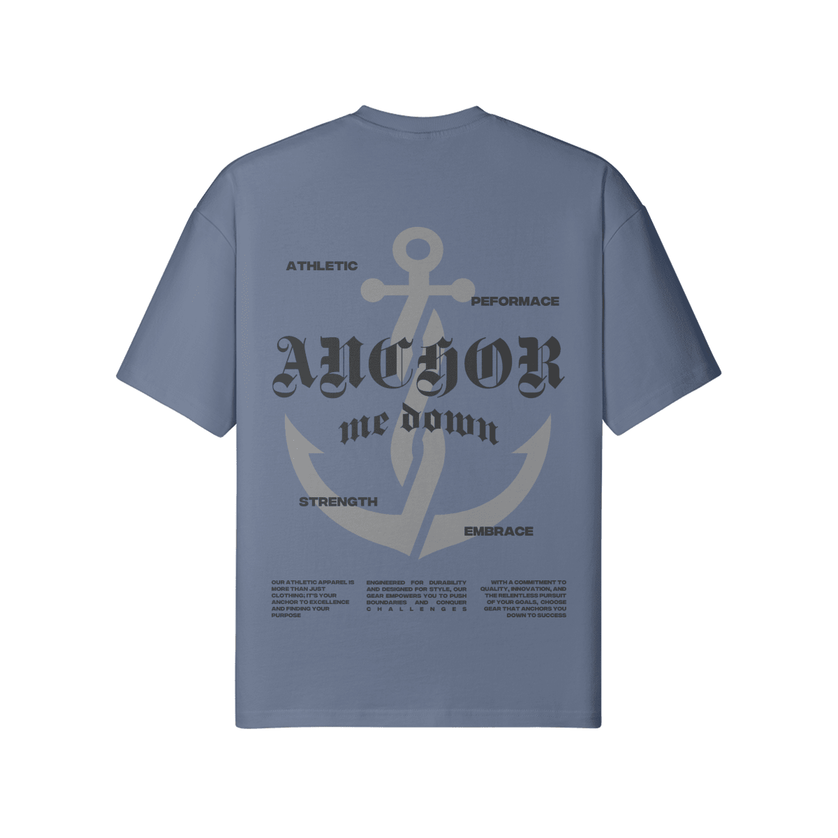 Anchor Me Down Modern Anchor - Heavyweight Garment-Dyed Tee in White