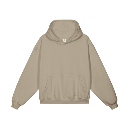 Bull Hoodie — Earth Tones - detail view | Anchor Me Down Apparel