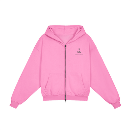 AMD Full Zip Heavyweight Apparel - Front View | Anchor Me Down Apparel