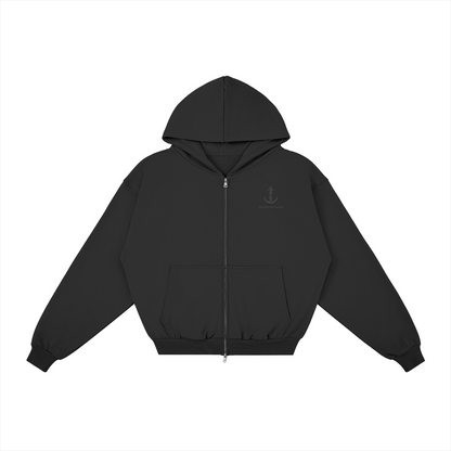 AMD Full Zip - detail view | Anchor Me Down Apparel