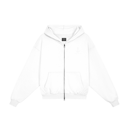 AMD Full Zip Heavyweight Apparel - Front View | Anchor Me Down Apparel