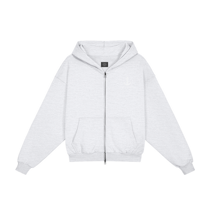 AMD Full Zip Heavyweight Apparel - Front View | Anchor Me Down Apparel