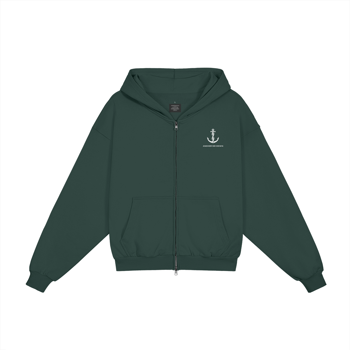 AMD Full Zip Heavyweight Apparel - Front View | Anchor Me Down Apparel