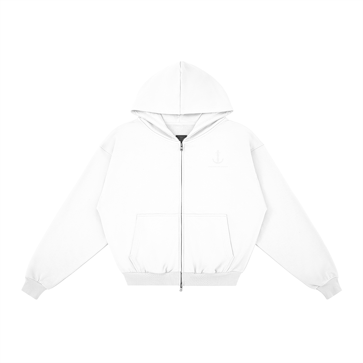 AMD Full Zip - detail view | Anchor Me Down Apparel