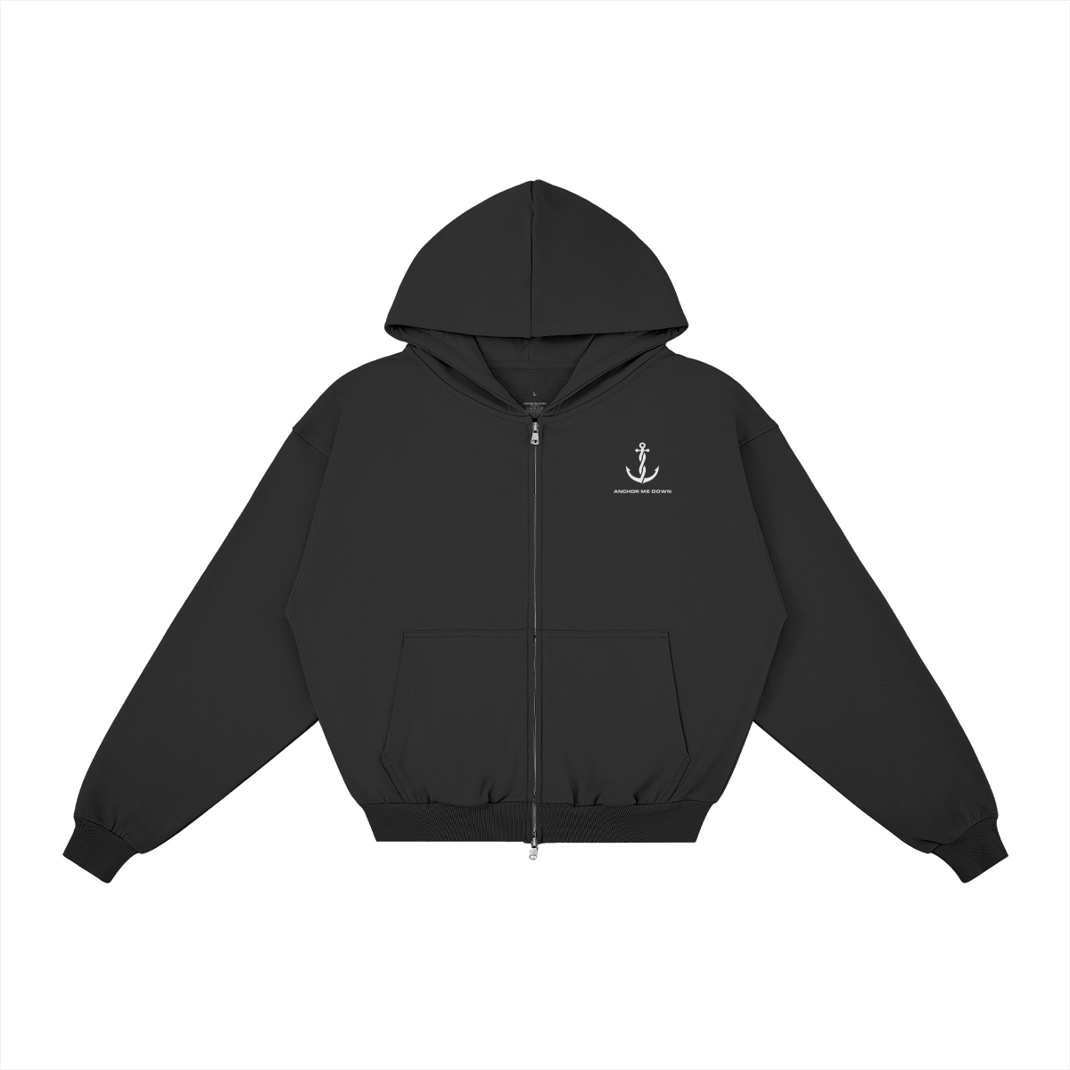AMD Full Zip - detail view | Anchor Me Down Apparel