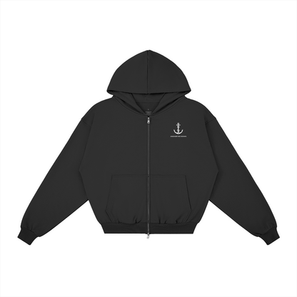AMD Full Zip - detail view | Anchor Me Down Apparel