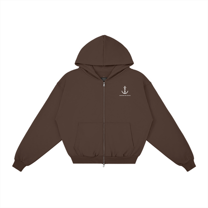 AMD Full Zip - detail view | Anchor Me Down Apparel