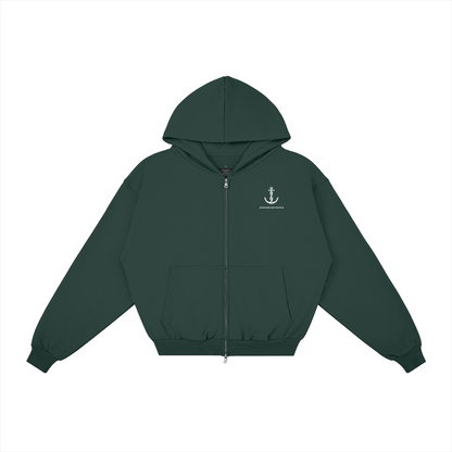 AMD Full Zip - detail view | Anchor Me Down Apparel