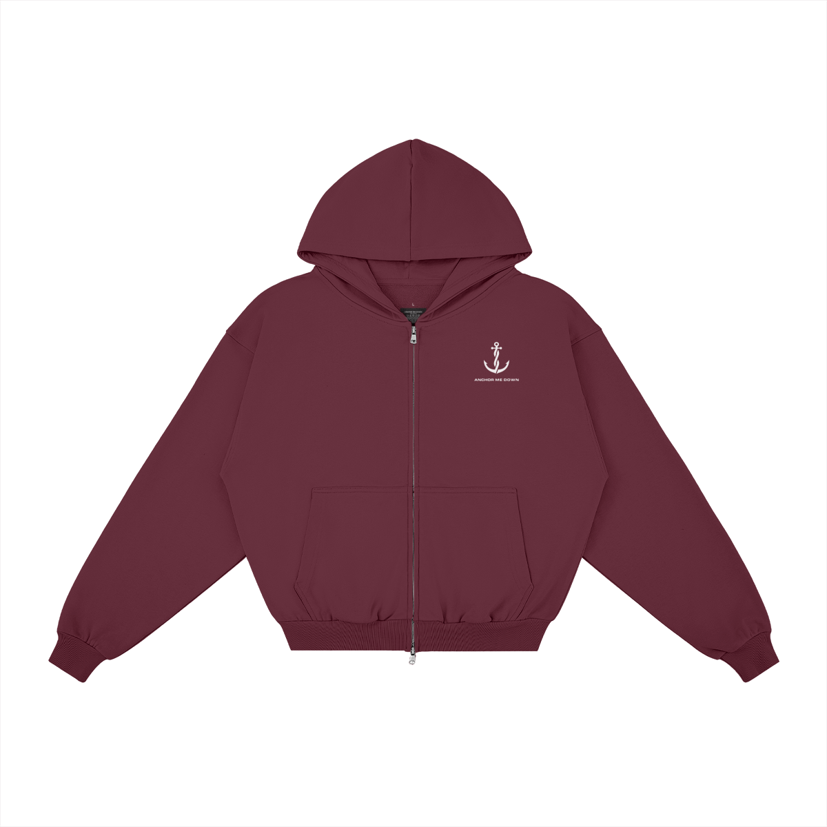 AMD Full Zip - detail view | Anchor Me Down Apparel