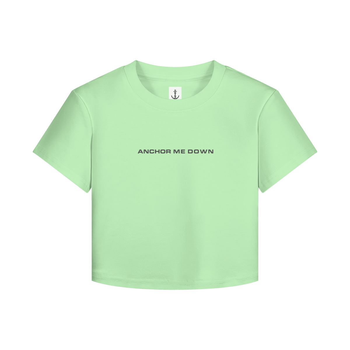 AMD Circle Baby Tee Heavyweight Apparel - Front View | Anchor Me Down Apparel