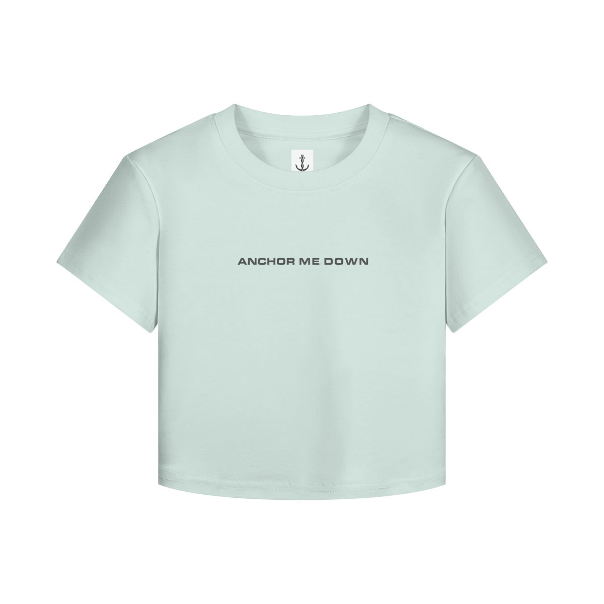 AMD Circle Baby Tee Heavyweight Apparel - Front View | Anchor Me Down Apparel