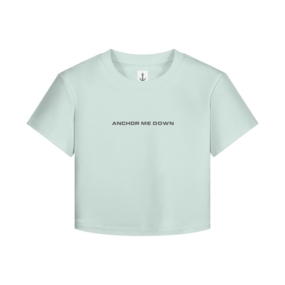 AMD Circle Baby Tee Heavyweight Apparel - Front View | Anchor Me Down Apparel