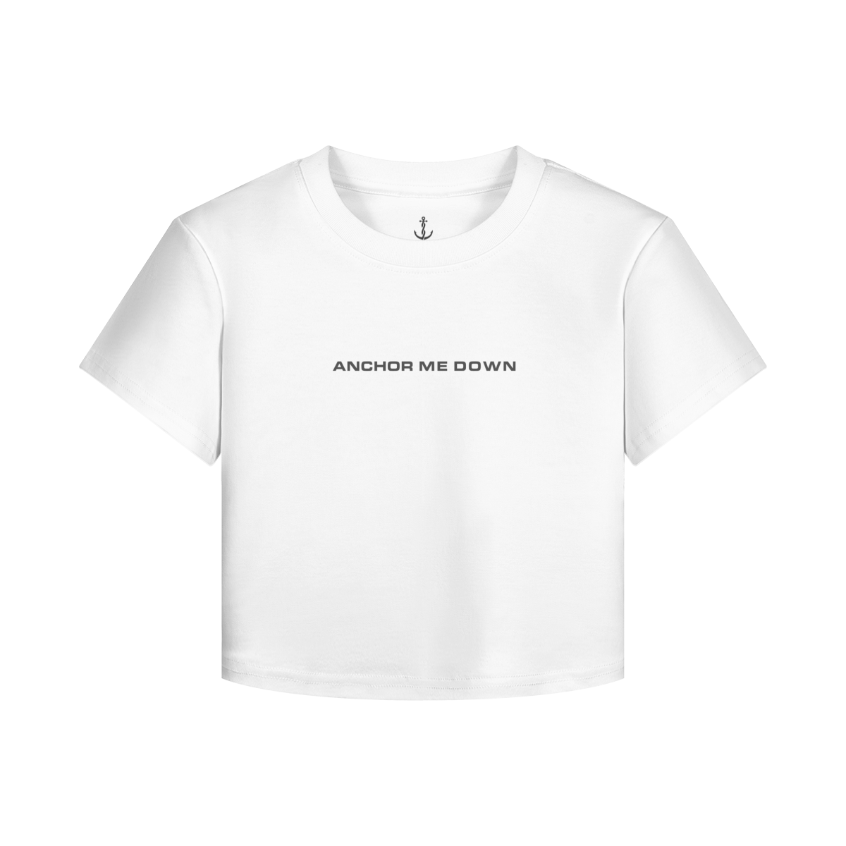 AMD Circle Baby Tee Heavyweight Apparel - Front View | Anchor Me Down Apparel