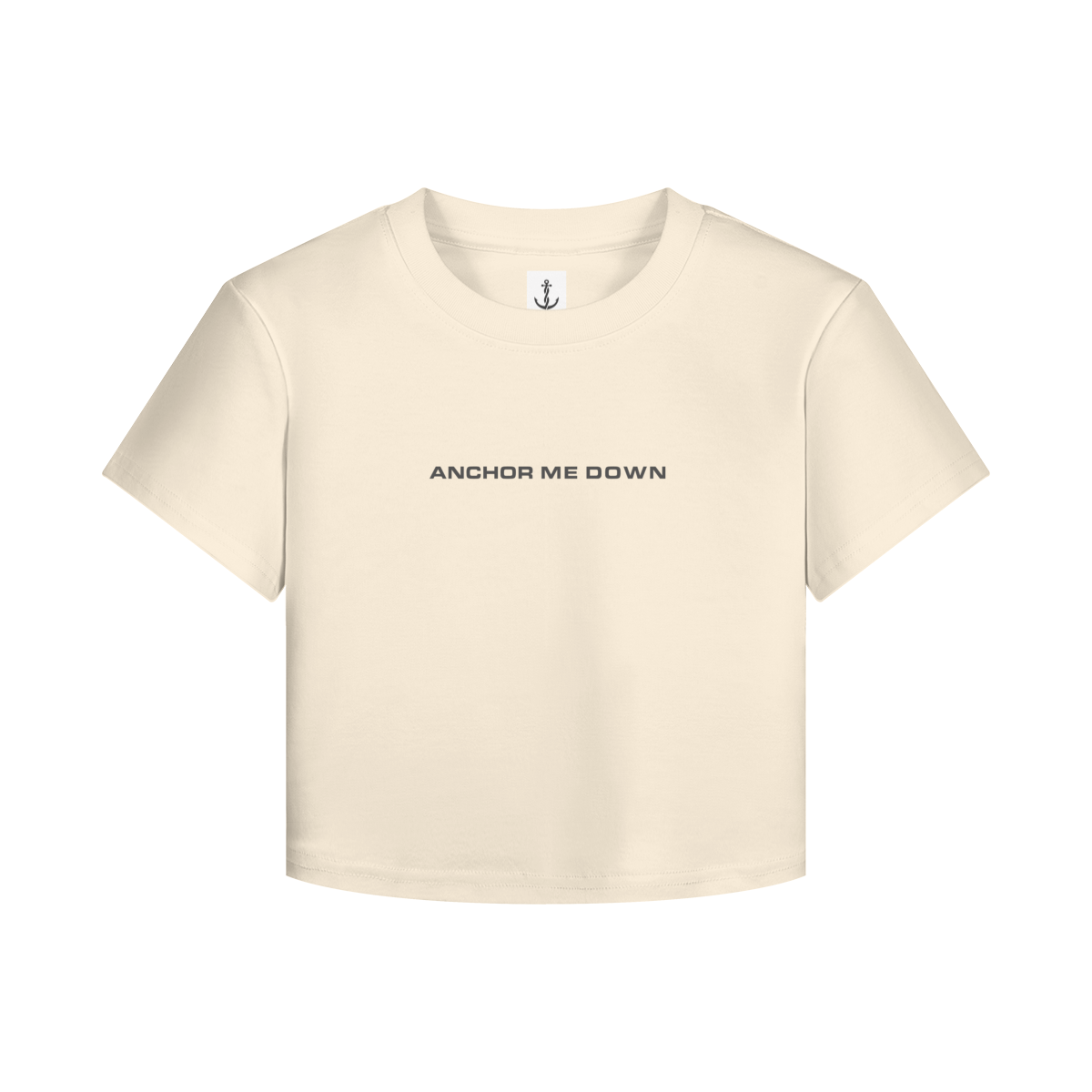 AMD Circle Baby Tee Heavyweight Apparel - Front View | Anchor Me Down Apparel