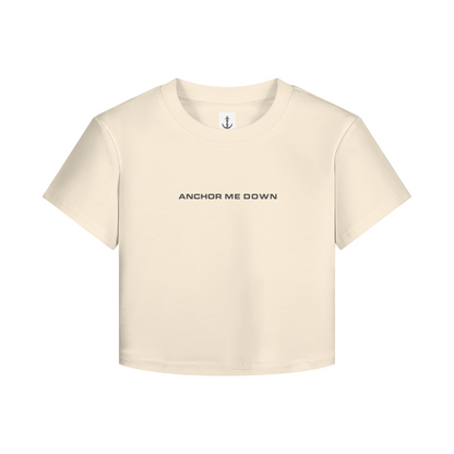 AMD Circle Baby Tee Heavyweight Apparel - Front View | Anchor Me Down Apparel