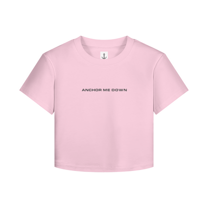 AMD Circle Baby Tee Heavyweight Apparel - Front View | Anchor Me Down Apparel