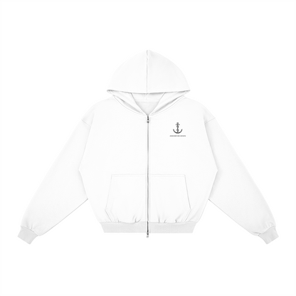 AMD Full Zip - detail view | Anchor Me Down Apparel