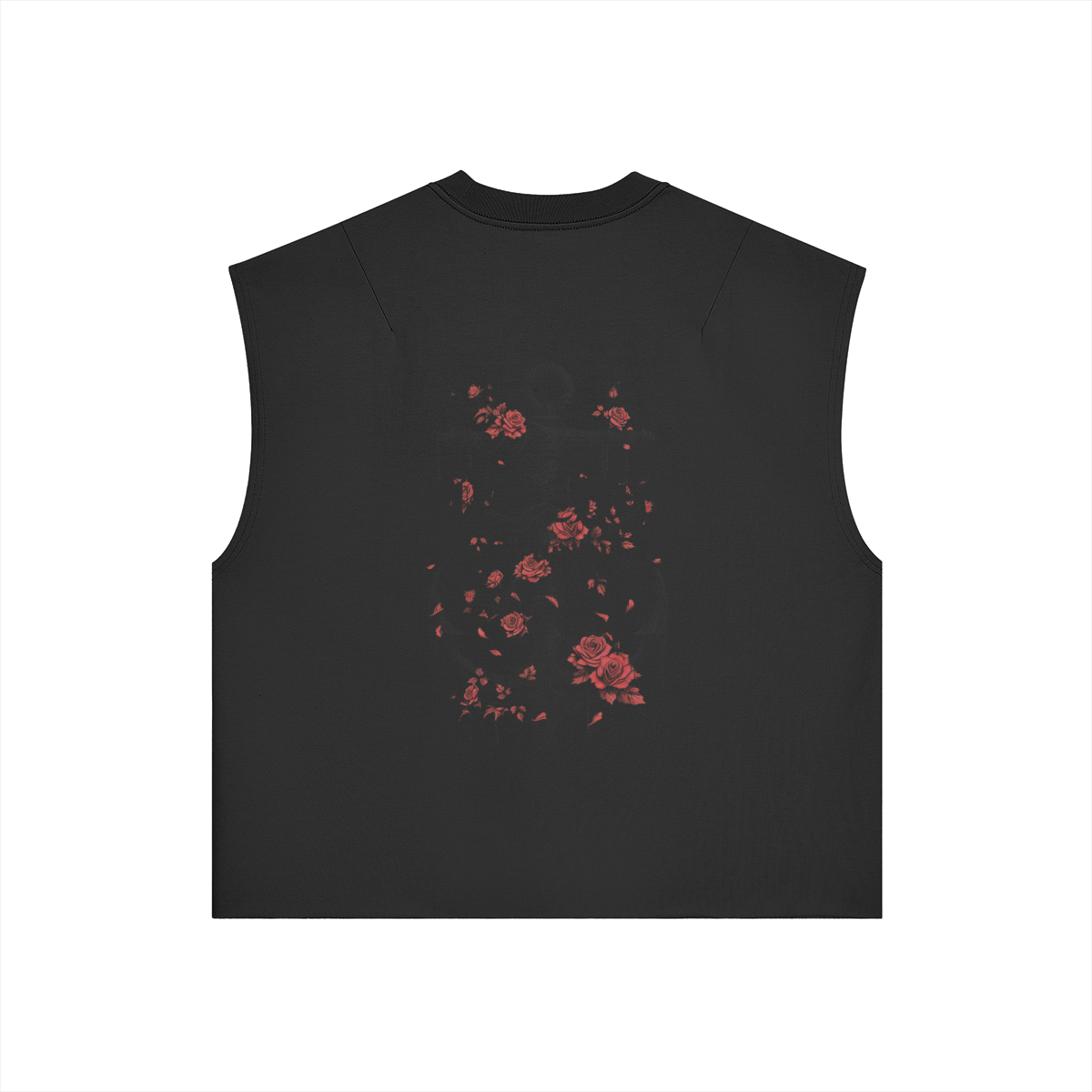 Roses Boxy Tank - detail view | Anchor Me Down Apparel