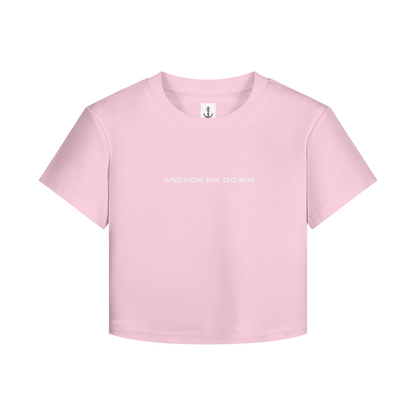 AMD Circle Baby Tee Heavyweight Apparel - Front View | Anchor Me Down Apparel