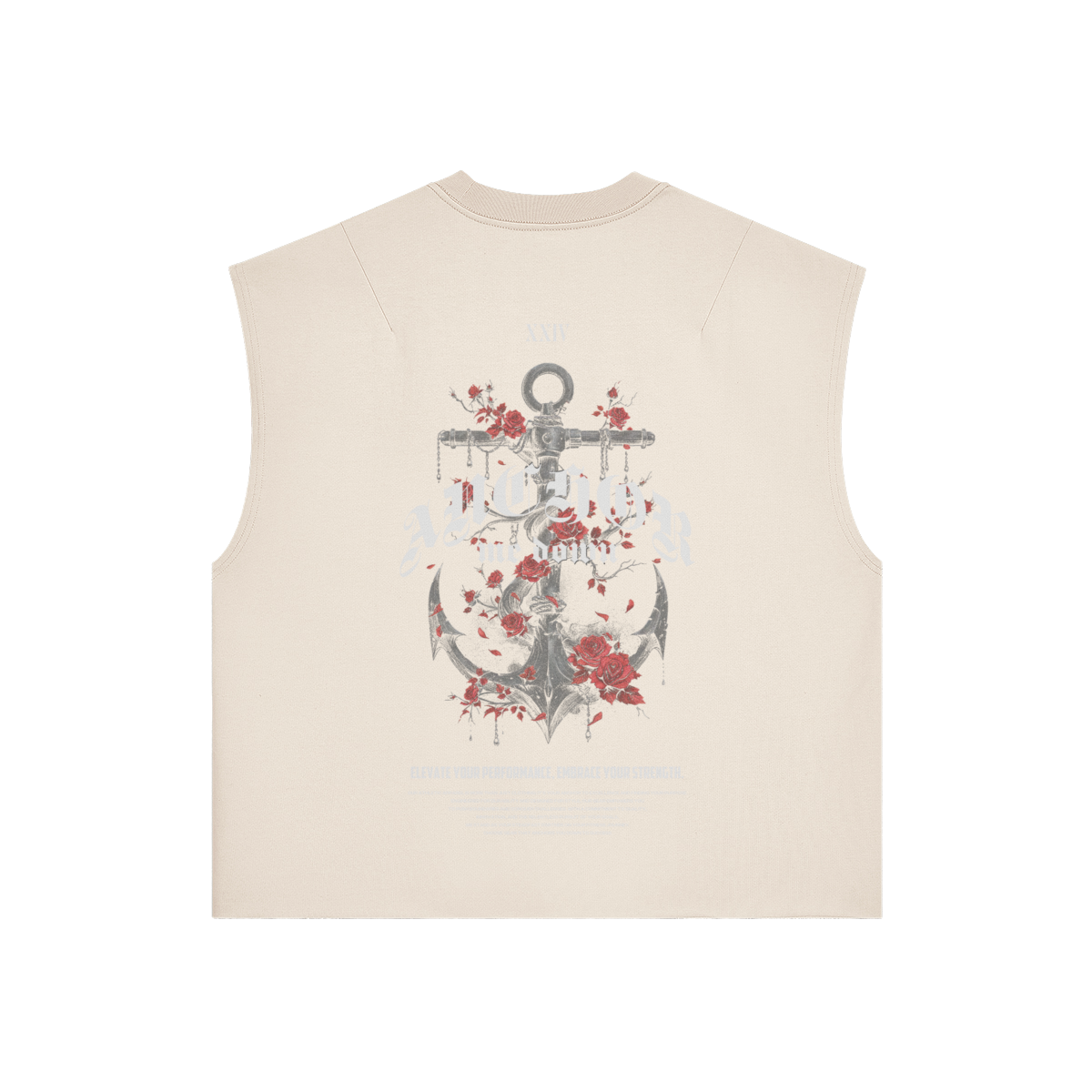 Roses Boxy Tank - detail view | Anchor Me Down Apparel