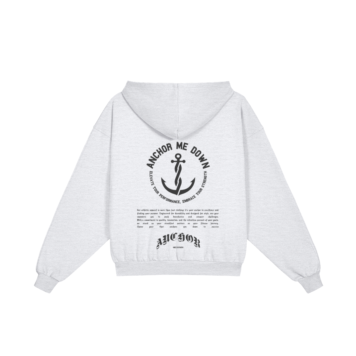 AMD Full Zip Heavyweight Apparel - Back View | Anchor Me Down Apparel