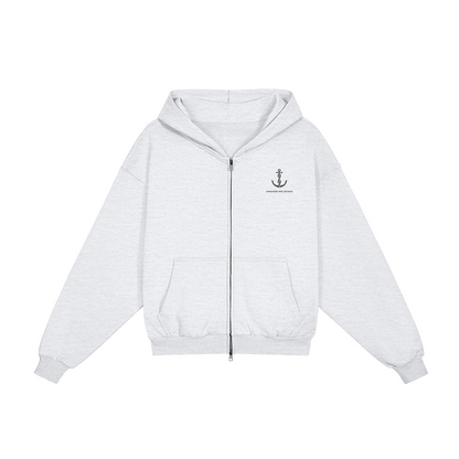 AMD Full Zip Heavyweight Apparel - Front View | Anchor Me Down Apparel