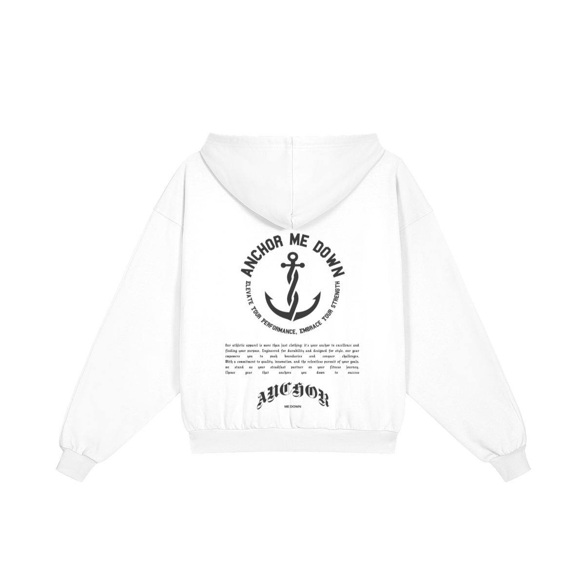 AMD Full Zip Heavyweight Apparel - Back View | Anchor Me Down Apparel