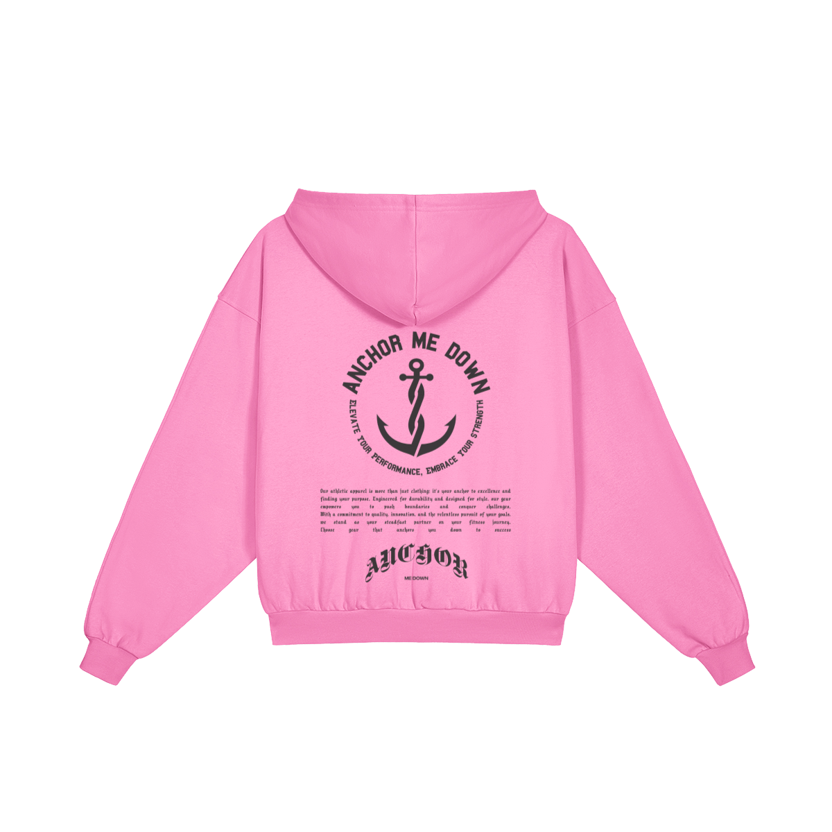 AMD Full Zip Heavyweight Apparel - Back View | Anchor Me Down Apparel