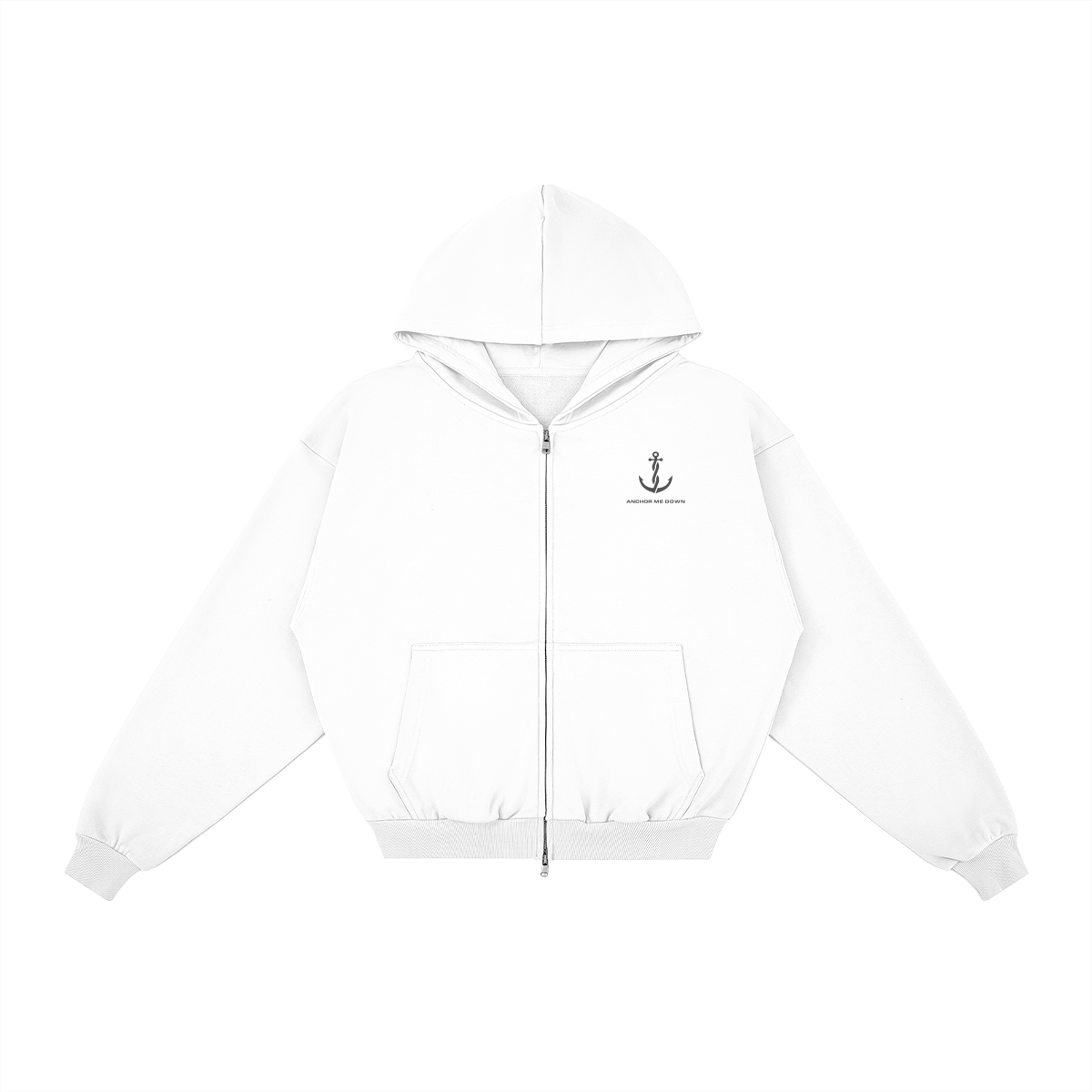 AMD Full Zip - detail view | Anchor Me Down Apparel
