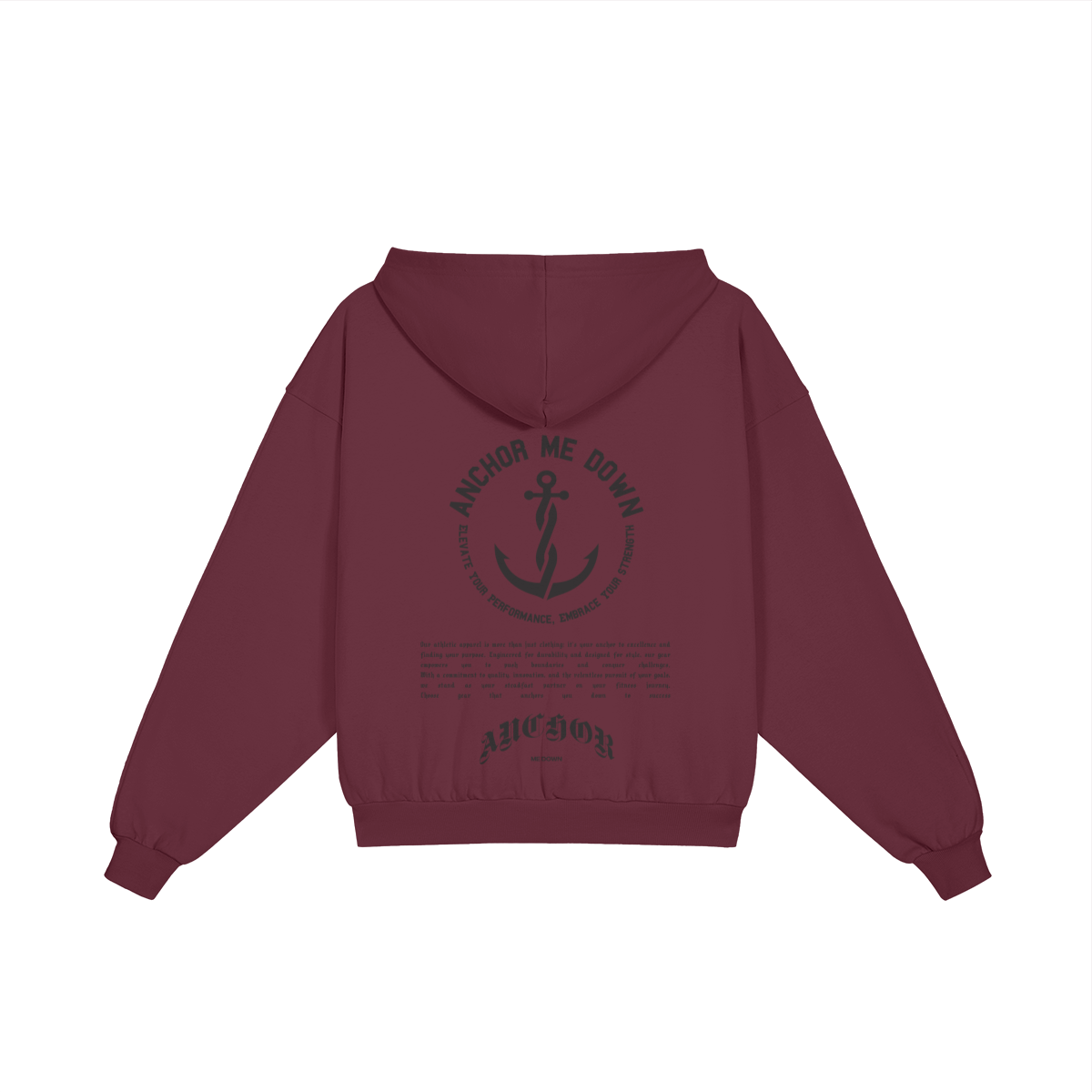 AMD Full Zip Heavyweight Apparel - Back View | Anchor Me Down Apparel