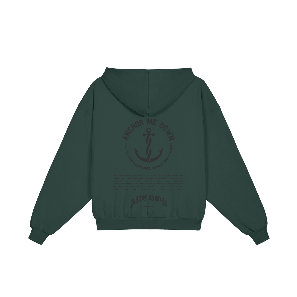 AMD Full Zip Heavyweight Apparel - Back View | Anchor Me Down Apparel