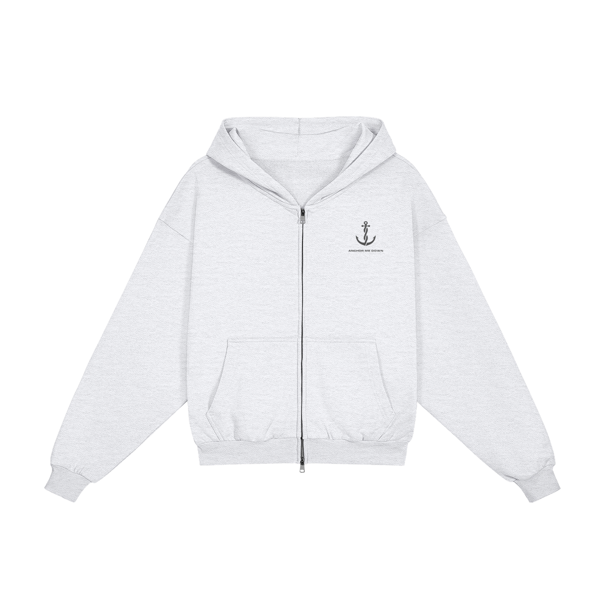 AMD Full Zip Heavyweight Apparel - Front View | Anchor Me Down Apparel