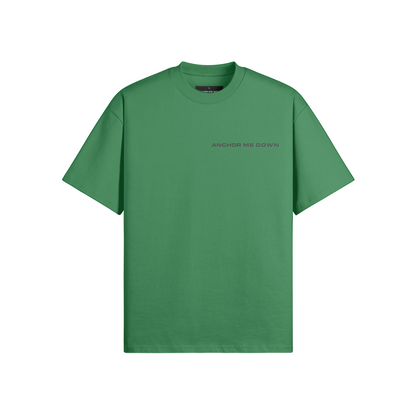 Mightest Heavyweight Tee - Forest Green - Front View | Anchor Me Down Nautical Apparel